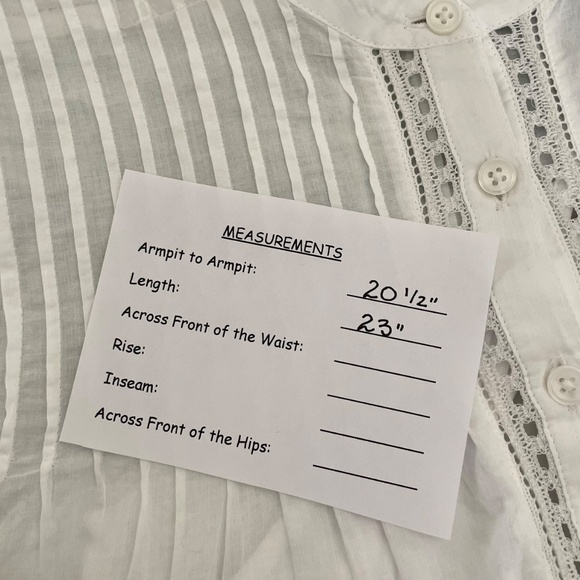 NWT!! J. CREW Pintuck Lace Trim Cotton Voile Solid White Top Blouse Preppy Small - Picture 16 of 16